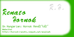 renato hornok business card